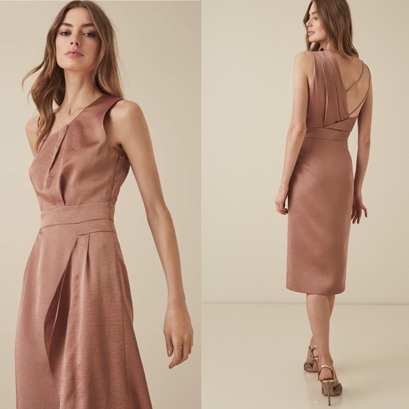 Reiss Dresses & Skirts - Reiss Sara Blush One Shoulder Cocktail Dress